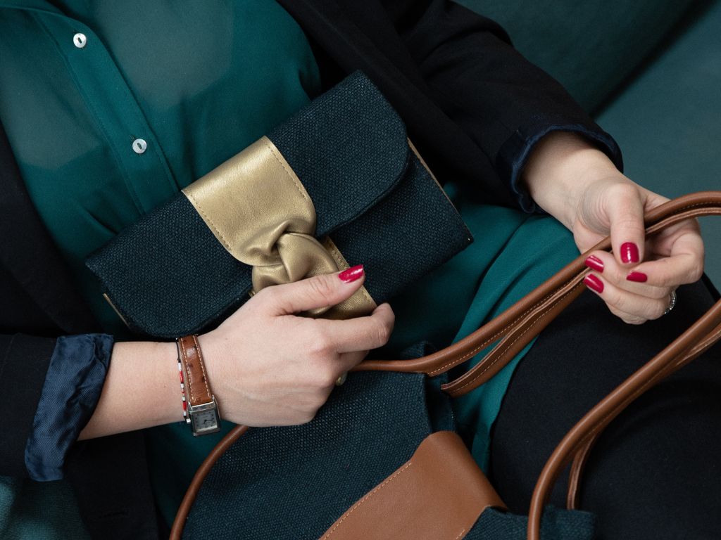 Pochette Cocktail - chanvre épicéa