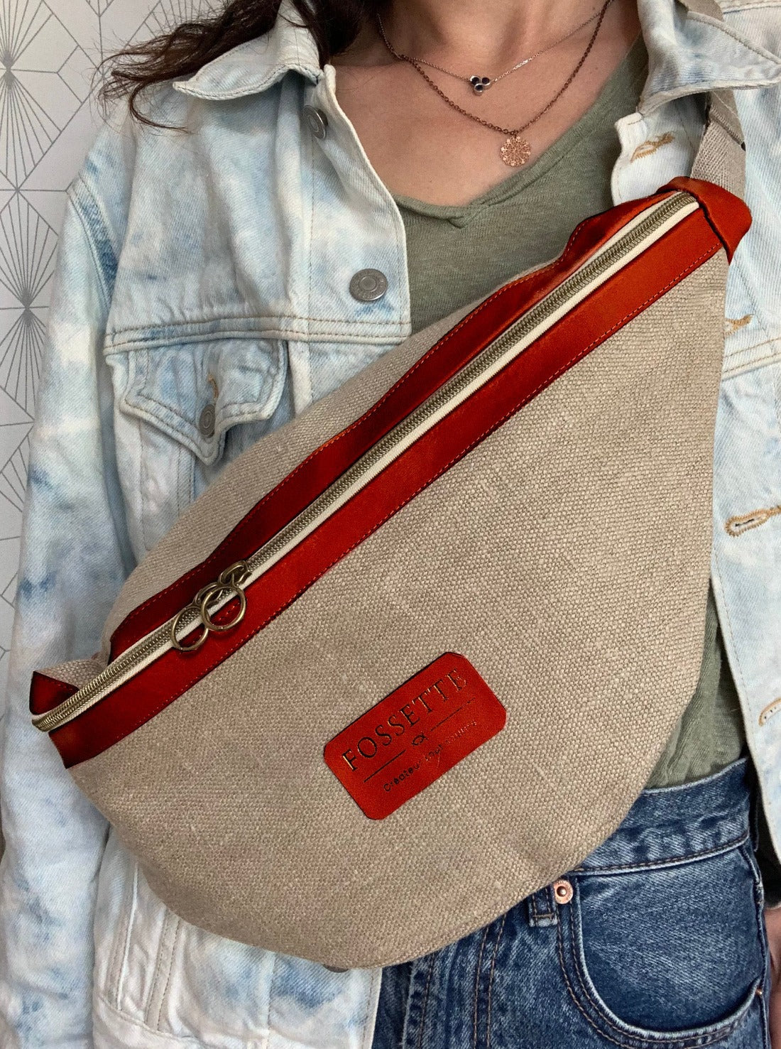 Banane XL cuir camel