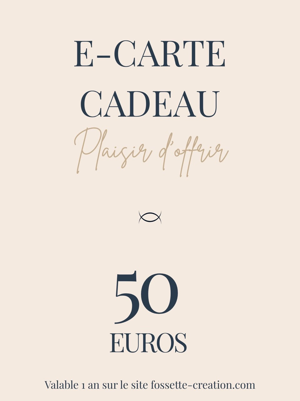E-carte cadeau Fossette