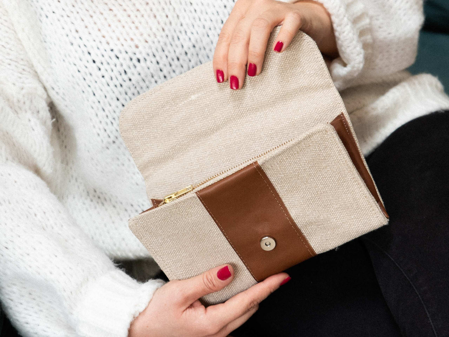 Pochette Cocktail - chanvre naturel