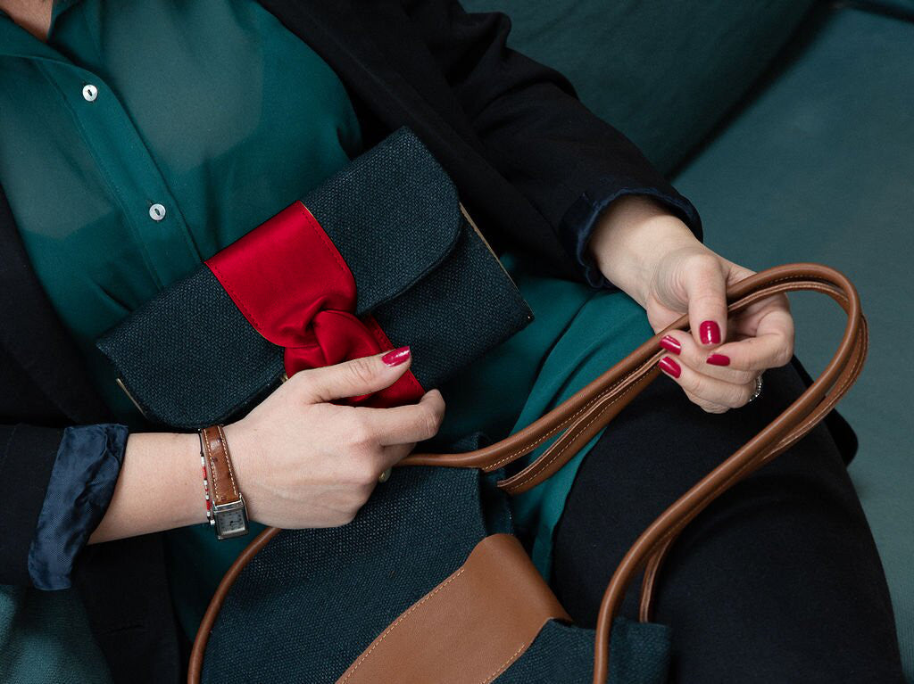 Pochette Cocktail - chanvre épicéa