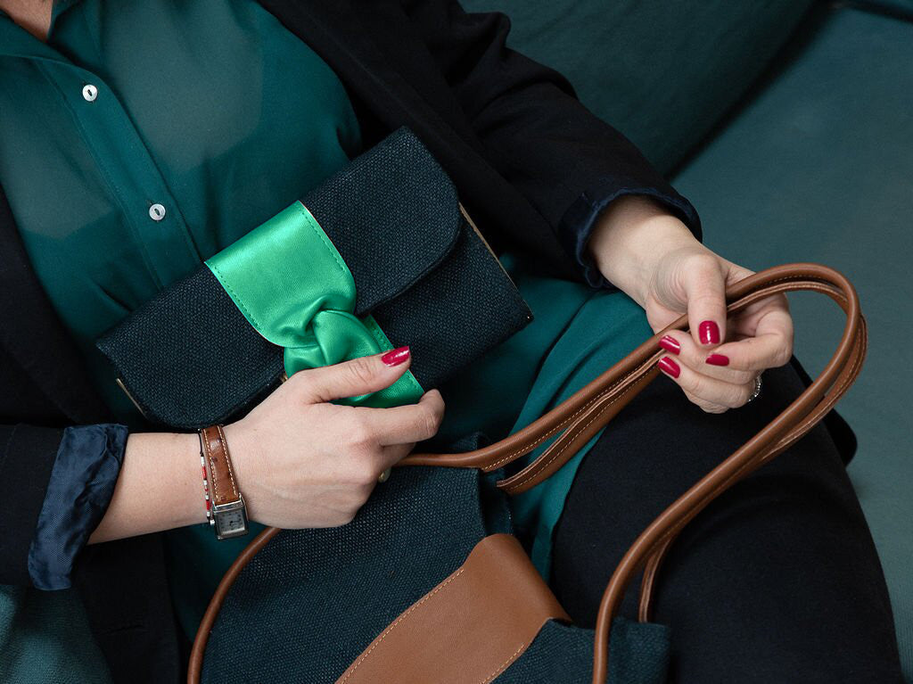 Pochette Cocktail - chanvre épicéa