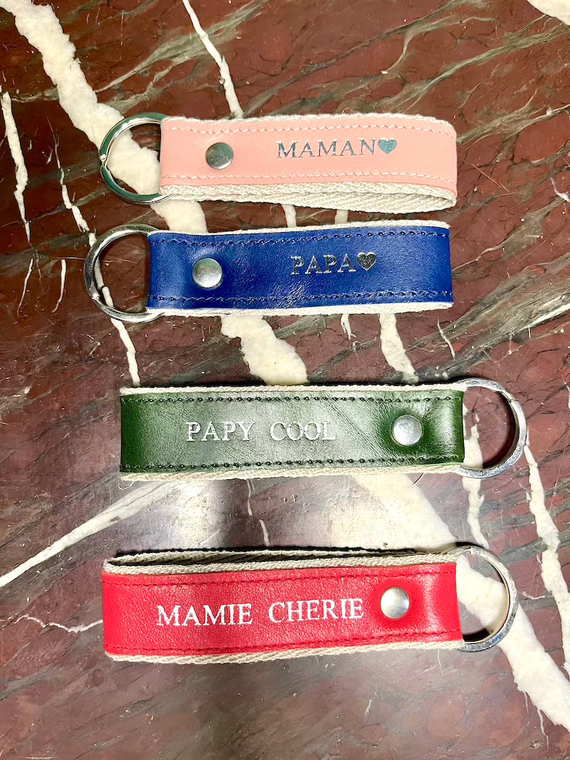 Lot de 2 porte-clés à message personnalisable