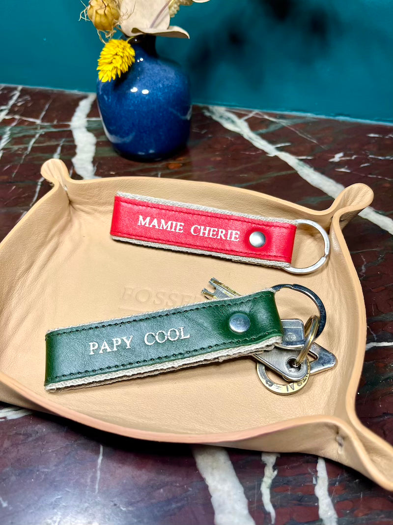Lot de 2 porte-clés à message personnalisable