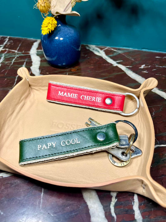 Lot de 2 porte-clés à message personnalisable