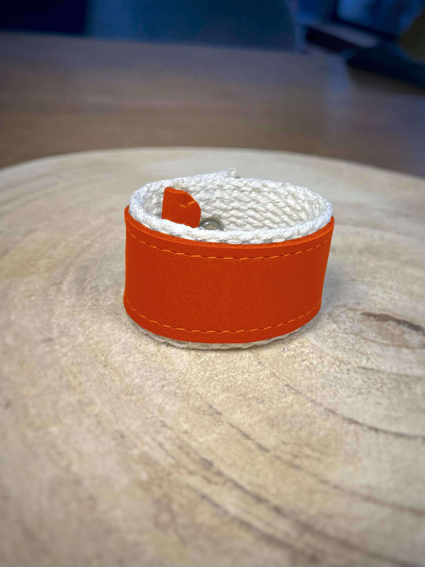 Rond de serviettes en cuir vierge