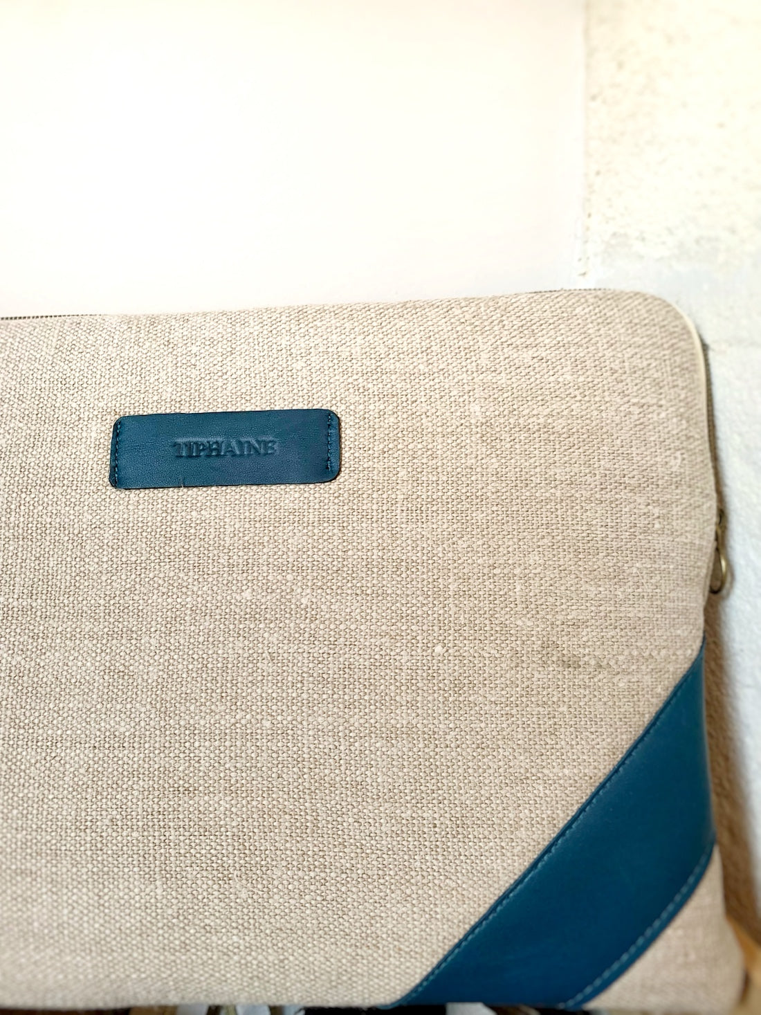 Housse ordinateur naturel cuir camel