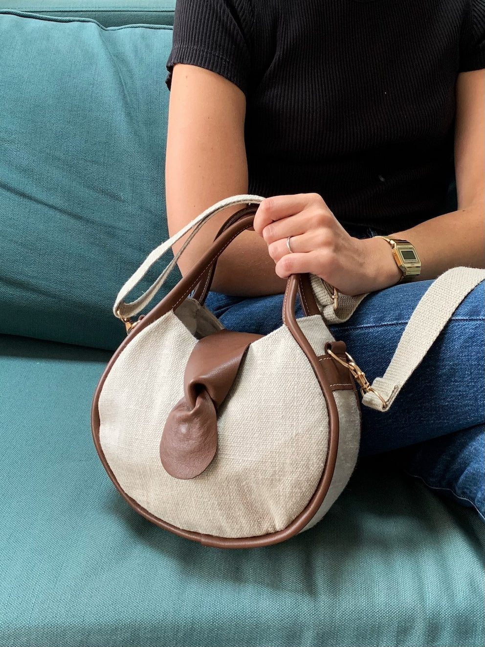 Sac oval bandoulière