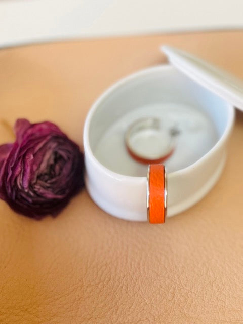 Petites Créoles Argentées - Cuir d'Exception au choix