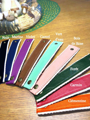 Lot de 4 Ronds de Serviettes en Cuir vierge