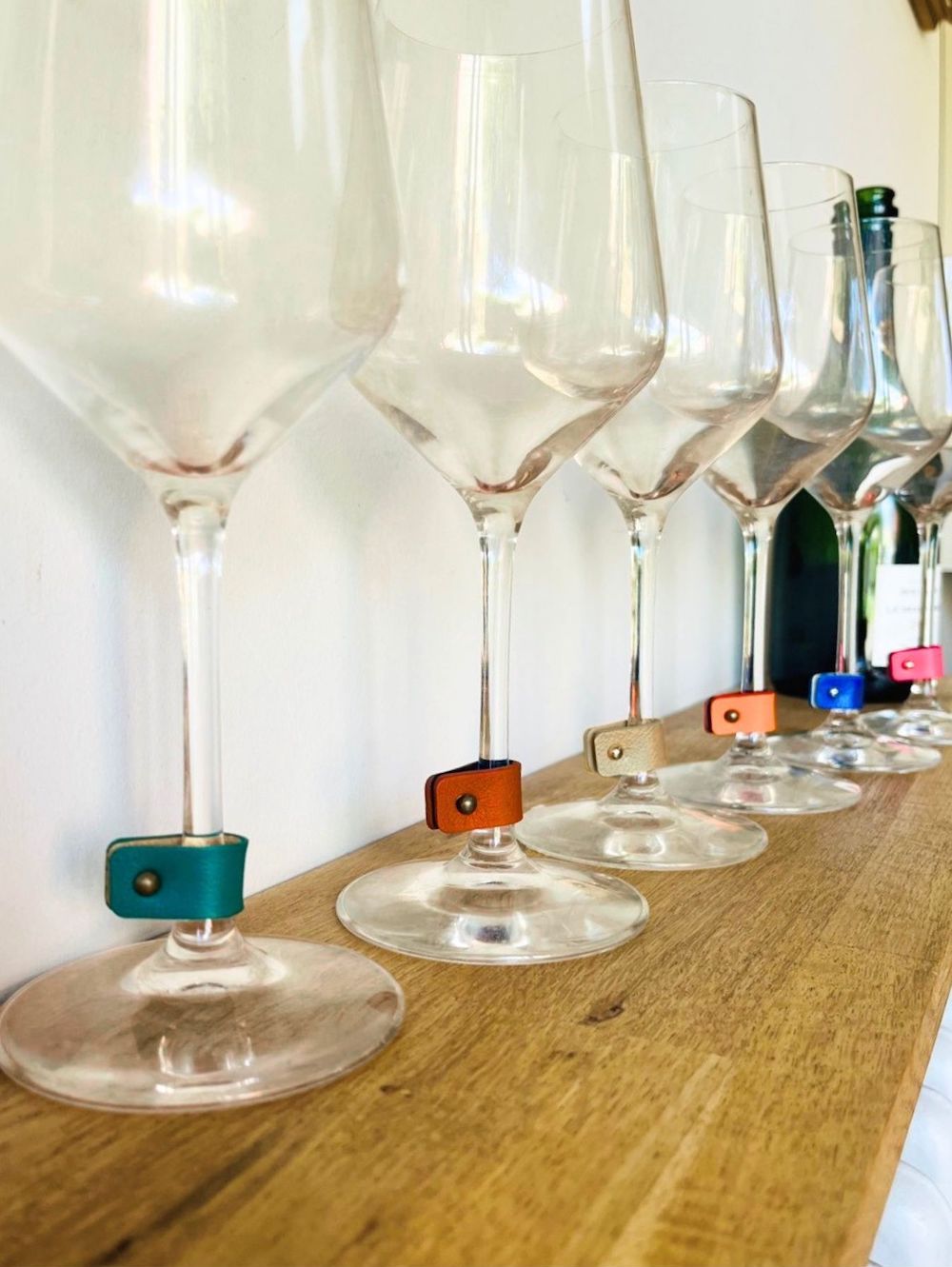 Marque-Verre en cuir - Lot de 12