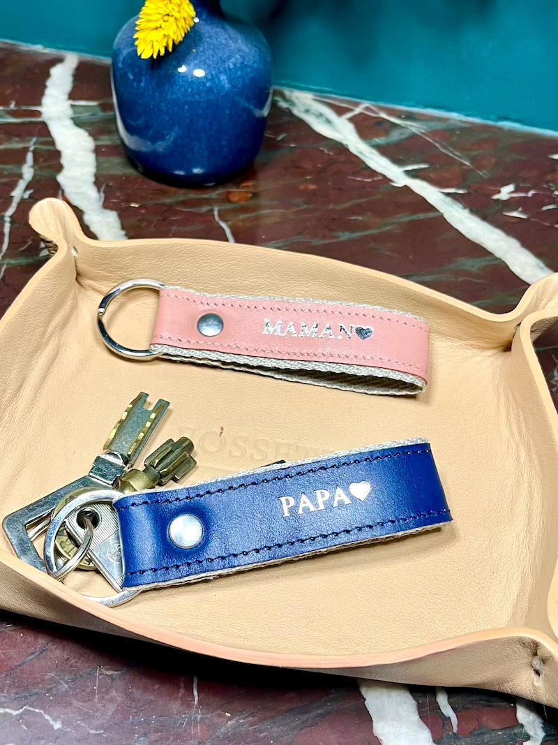 Lot de 2 porte-clés à message personnalisable