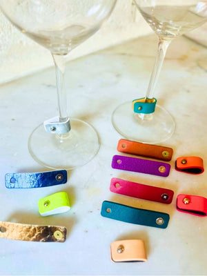 Lot de 12 Marque-Verres en cuir - Edition limitée WILD