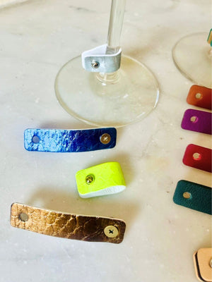 Lot de 12 Marque-Verres en cuir - Edition limitée WILD