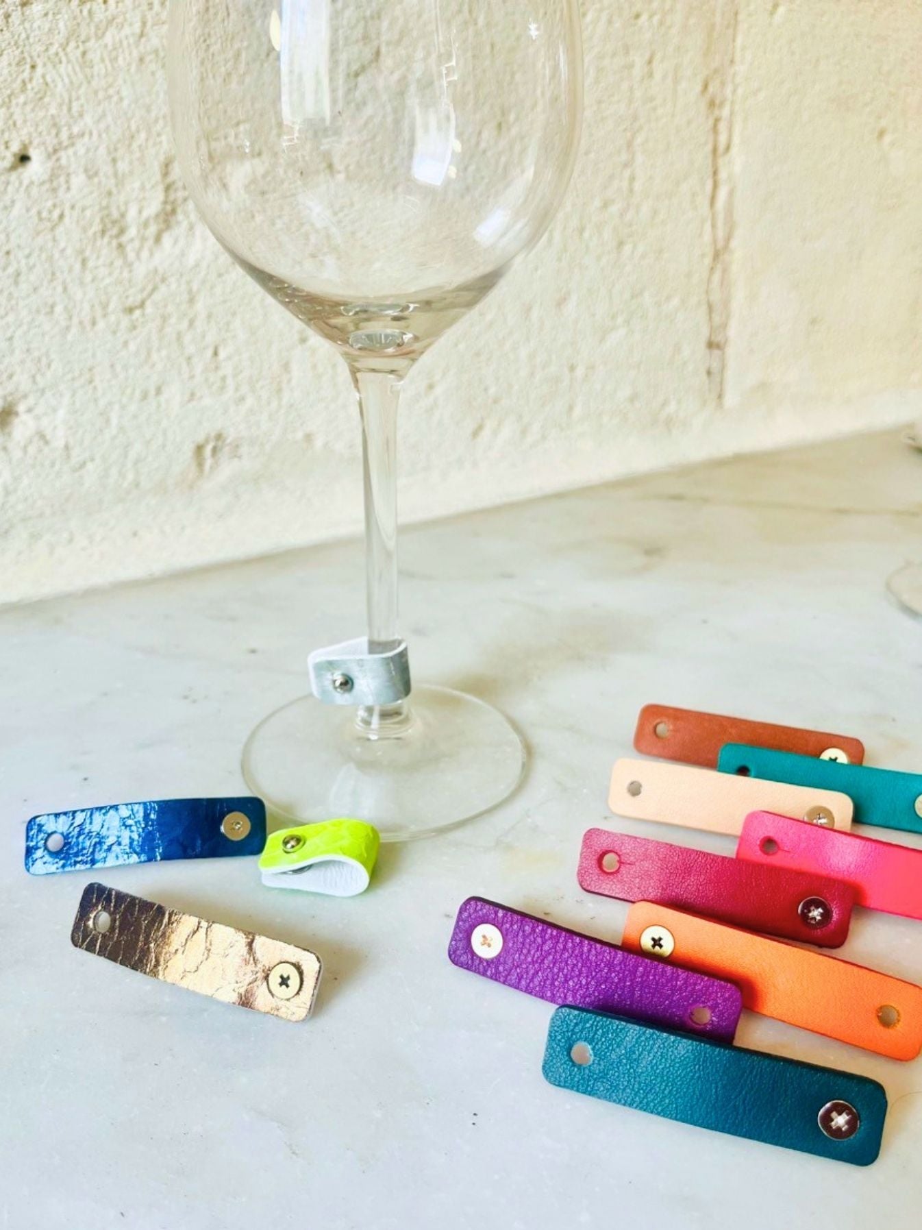 Lot de 12 Marque-Verres en cuir - Edition limitée WILD