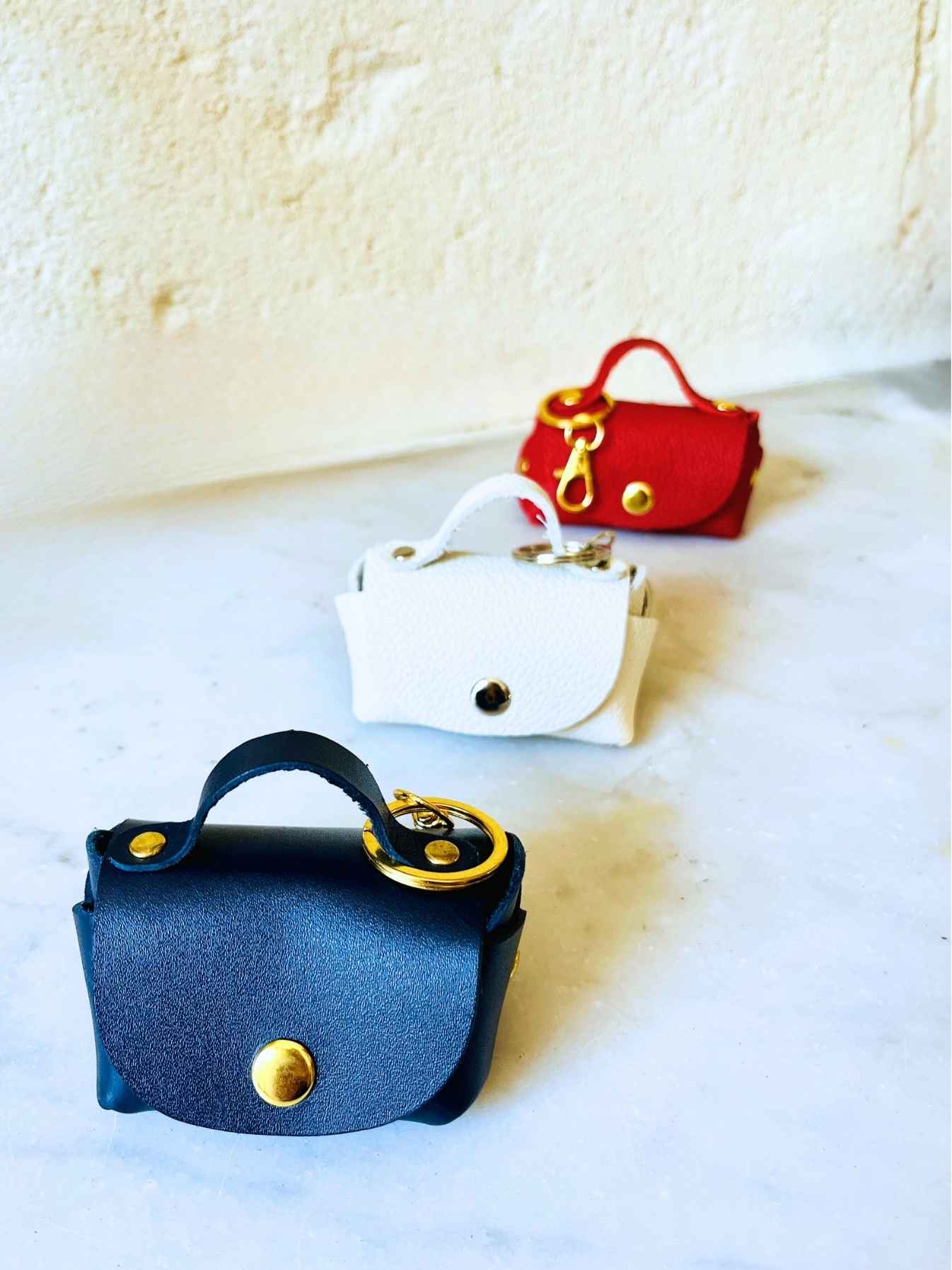 Mini Sac Charms - bijou de sac en cuir pour sac à main