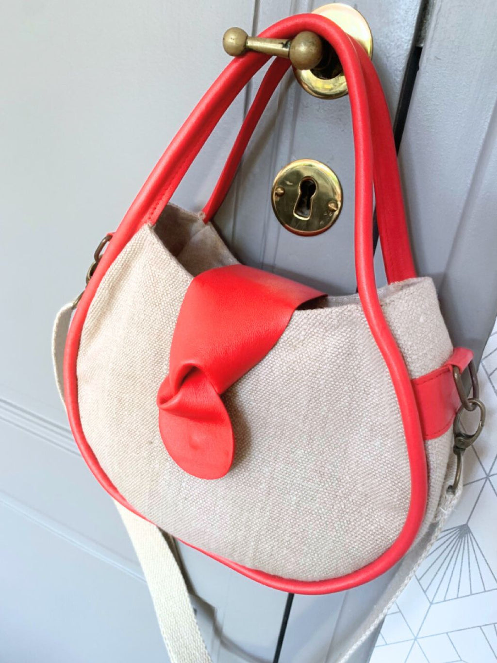 Petit Oval Bandoulière | Chanvre & Cuir