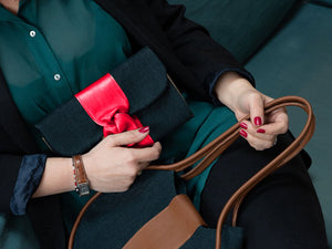 Pochette Cocktail | Chanvre épicéa & Cuir