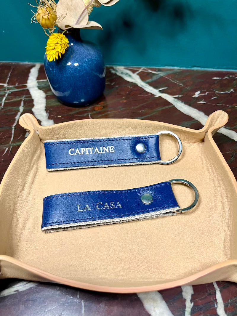 Lot de 2 porte-clés à message personnalisable