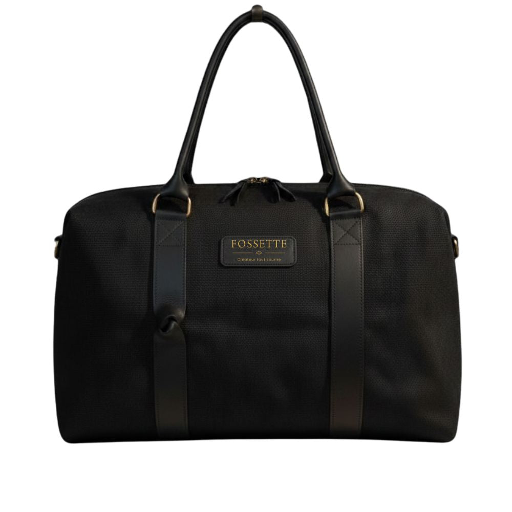 Sac 24h | Chanvre noir & Cuir