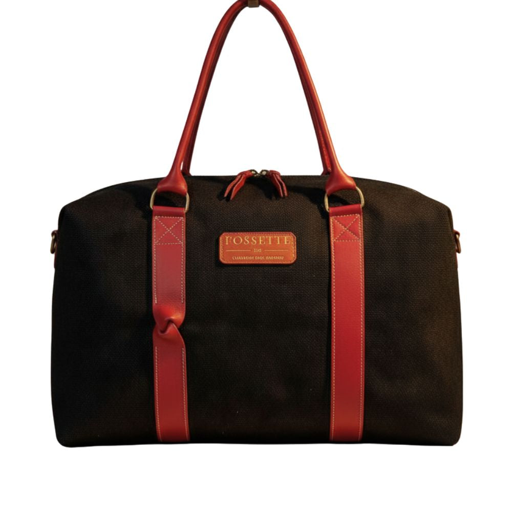 Sac 24h | Chanvre noir & Cuir