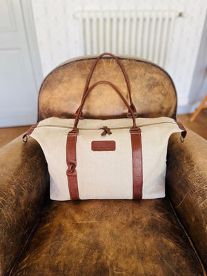 Sac 48h | Chanvre écru & Cuir
