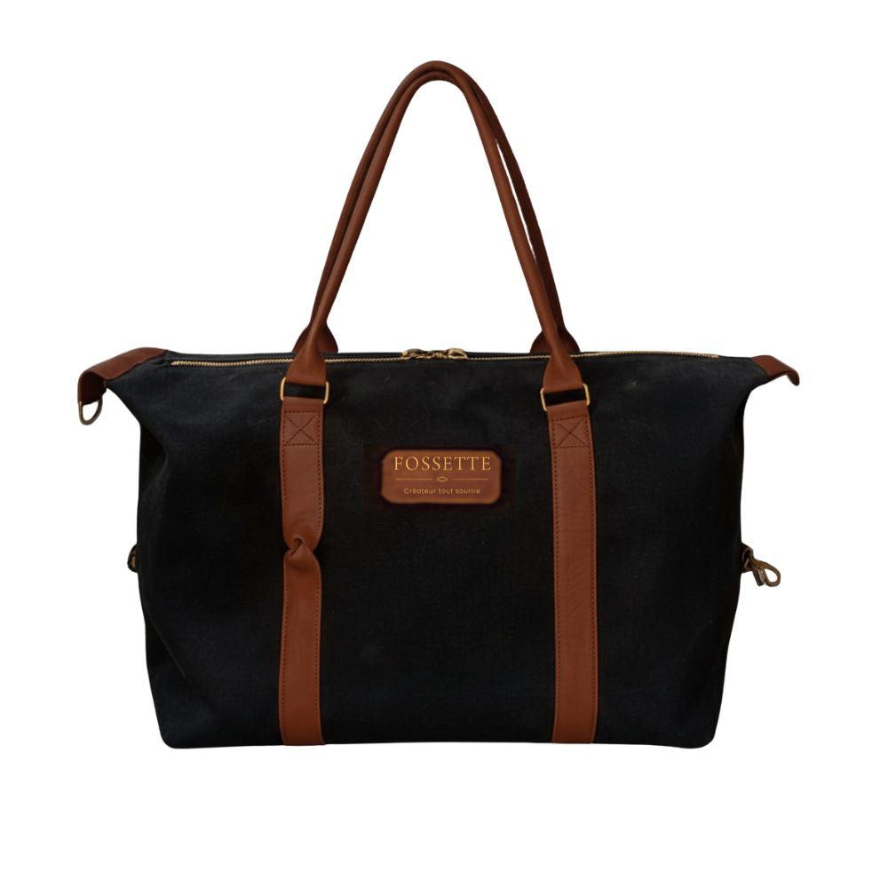 Sac 48h | Chanvre noir & Cuir