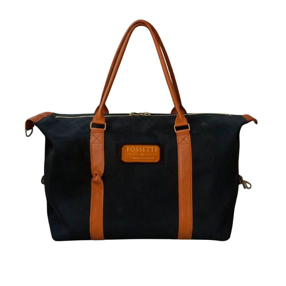 Sac 48h | Chanvre noir & Cuir