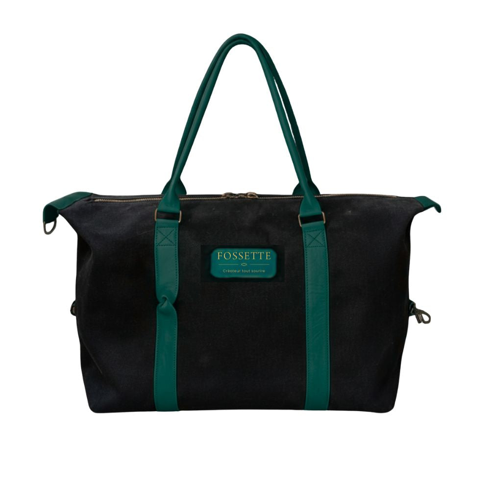 Sac 48h | Chanvre noir & Cuir
