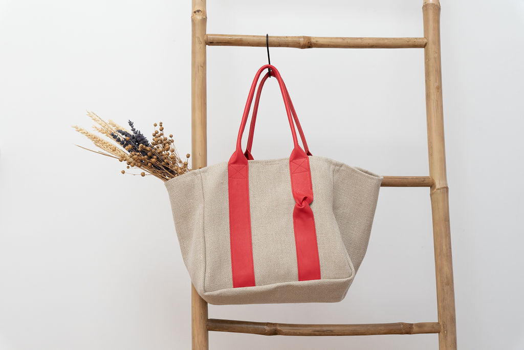 Cabas | Chanvre écru & Cuir