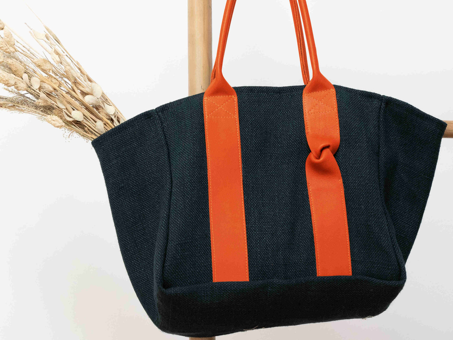 Cabas épicéa cuir bois de rose