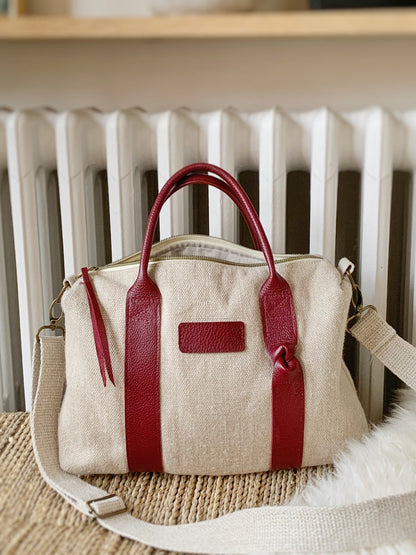 Sac en chanvre et cuir