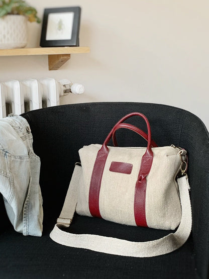 Sac en chanvre et cuir